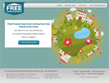 Tablet Screenshot of freecontractormatch.com